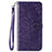 Custodia Portafoglio In Pelle Cover con Supporto L03 per Huawei Enjoy 10 Viola