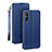 Custodia Portafoglio In Pelle Cover con Supporto L03 per Huawei Enjoy 10e Blu