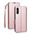 Custodia Portafoglio In Pelle Cover con Supporto L03 per Huawei Enjoy 10e Oro Rosa