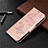 Custodia Portafoglio In Pelle Cover con Supporto L03 per Huawei Honor 9C Oro Rosa