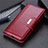 Custodia Portafoglio In Pelle Cover con Supporto L03 per Huawei Honor 9S Rosso Rosa
