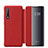 Custodia Portafoglio In Pelle Cover con Supporto L03 per Huawei P30 Rosso