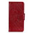 Custodia Portafoglio In Pelle Cover con Supporto L03 per Oppo A15 Rosso