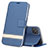 Custodia Portafoglio In Pelle Cover con Supporto L03 per Oppo A92s 5G Blu