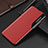 Custodia Portafoglio In Pelle Cover con Supporto L03 per Oppo Find X3 Pro 5G Rosso