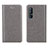 Custodia Portafoglio In Pelle Cover con Supporto L03 per Oppo Reno3 Pro Grigio