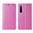 Custodia Portafoglio In Pelle Cover con Supporto L03 per Oppo Reno3 Rosa