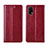 Custodia Portafoglio In Pelle Cover con Supporto L03 per Realme Q2 Pro 5G Rosso Rosa