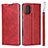 Custodia Portafoglio In Pelle Cover con Supporto L03 per Samsung Galaxy A51 4G Rosso