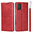 Custodia Portafoglio In Pelle Cover con Supporto L03 per Samsung Galaxy M40S Rosso