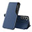 Custodia Portafoglio In Pelle Cover con Supporto L03 per Samsung Galaxy S21 5G Blu