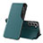 Custodia Portafoglio In Pelle Cover con Supporto L03 per Samsung Galaxy S21 5G Verde