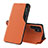 Custodia Portafoglio In Pelle Cover con Supporto L03 per Samsung Galaxy S21 Ultra 5G Arancione