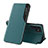 Custodia Portafoglio In Pelle Cover con Supporto L03 per Samsung Galaxy S21 Ultra 5G Verde