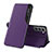 Custodia Portafoglio In Pelle Cover con Supporto L03 per Samsung Galaxy S22 5G Viola