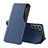 Custodia Portafoglio In Pelle Cover con Supporto L03 per Samsung Galaxy S22 Plus 5G Blu