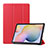 Custodia Portafoglio In Pelle Cover con Supporto L03 per Samsung Galaxy Tab S7 11 Wi-Fi SM-T870 Rosso