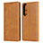 Custodia Portafoglio In Pelle Cover con Supporto L03 per Sony Xperia 1 II Arancione