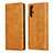 Custodia Portafoglio In Pelle Cover con Supporto L03 per Sony Xperia 10 II Arancione