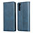 Custodia Portafoglio In Pelle Cover con Supporto L03 per Sony Xperia 10 II Blu