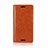 Custodia Portafoglio In Pelle Cover con Supporto L03 per Sony Xperia XZ1 Compact Arancione