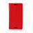 Custodia Portafoglio In Pelle Cover con Supporto L03 per Sony Xperia XZ1 Compact Rosso