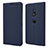 Custodia Portafoglio In Pelle Cover con Supporto L03 per Sony Xperia XZ2 Blu