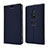 Custodia Portafoglio In Pelle Cover con Supporto L03 per Sony Xperia XZ2 Premium Blu