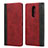 Custodia Portafoglio In Pelle Cover con Supporto L03 per Sony Xperia XZ4 Rosso