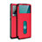 Custodia Portafoglio In Pelle Cover con Supporto L03 per Vivo X60 Pro 5G Rosso