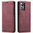 Custodia Portafoglio In Pelle Cover con Supporto L03 per Xiaomi Mi 12S Pro 5G Rosso Rosa