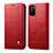 Custodia Portafoglio In Pelle Cover con Supporto L03 per Xiaomi Poco M3 Rosso