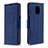Custodia Portafoglio In Pelle Cover con Supporto L03 per Xiaomi Redmi Note 9S Blu