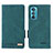 Custodia Portafoglio In Pelle Cover con Supporto L03Z per Motorola Moto Edge 30 5G Verde