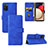 Custodia Portafoglio In Pelle Cover con Supporto L03Z per Samsung Galaxy A03s Blu