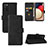 Custodia Portafoglio In Pelle Cover con Supporto L03Z per Samsung Galaxy A03s Nero