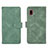 Custodia Portafoglio In Pelle Cover con Supporto L03Z per Samsung Galaxy A20 SC-02M SCV46 Verde