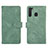 Custodia Portafoglio In Pelle Cover con Supporto L03Z per Samsung Galaxy A21 Verde