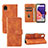 Custodia Portafoglio In Pelle Cover con Supporto L03Z per Samsung Galaxy A22 5G SC-56B Marrone
