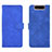 Custodia Portafoglio In Pelle Cover con Supporto L03Z per Samsung Galaxy A80 Blu