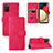 Custodia Portafoglio In Pelle Cover con Supporto L03Z per Samsung Galaxy M02s Rosa Caldo