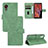 Custodia Portafoglio In Pelle Cover con Supporto L03Z per Samsung Galaxy XCover 5 SM-G525F Verde
