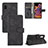 Custodia Portafoglio In Pelle Cover con Supporto L03Z per Samsung Galaxy XCover Pro Nero