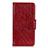 Custodia Portafoglio In Pelle Cover con Supporto L04 per Alcatel 3 (2019) Rosso