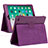 Custodia Portafoglio In Pelle Cover con Supporto L04 per Apple iPad 10.2 (2020) Viola