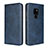 Custodia Portafoglio In Pelle Cover con Supporto L04 per Huawei Mate 20 Blu