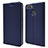 Custodia Portafoglio In Pelle Cover con Supporto L04 per Huawei Y9 (2018) Blu