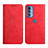 Custodia Portafoglio In Pelle Cover con Supporto L04 per Motorola Moto Edge 20 Pro 5G Rosso