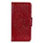 Custodia Portafoglio In Pelle Cover con Supporto L04 per Motorola Moto One Fusion Plus Rosso