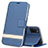 Custodia Portafoglio In Pelle Cover con Supporto L04 per Oppo A52 Blu